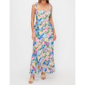 Show Me Your MuMu Floral Maxi Dress - Blue, Pink, Yellow